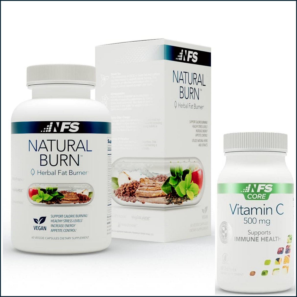 NF Sports Natural Burn, 60 Veggie Capsules + Free Vitamin C