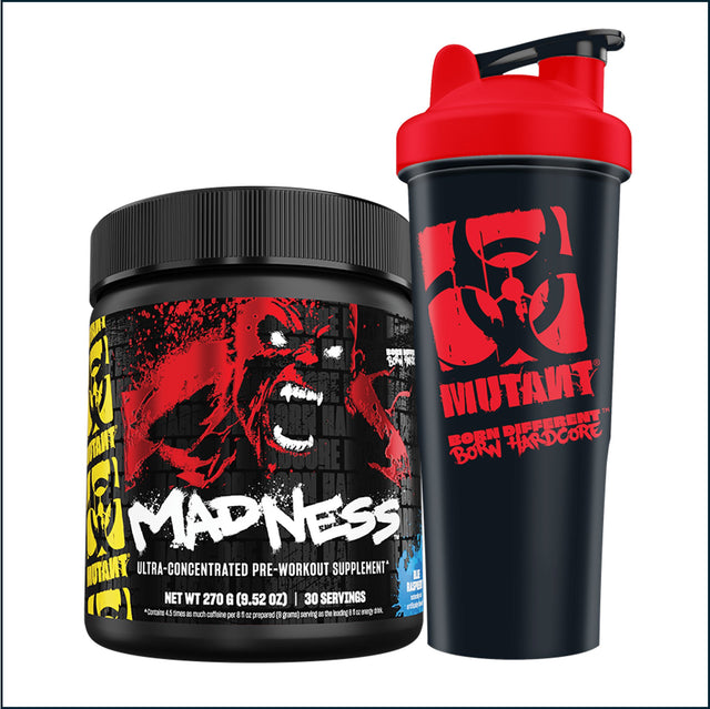 Mutant Madness Pre-workout, 30 Servings + Born HC Shaker Combo Deals - BOGO Mutant 