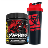 Mutant Madness Pre-workout, 30 Servings + Born HC Shaker