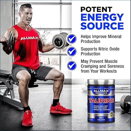 Allmax Taurine, 133 Servings BCAA | Amino Acids Allmax Nutrition 