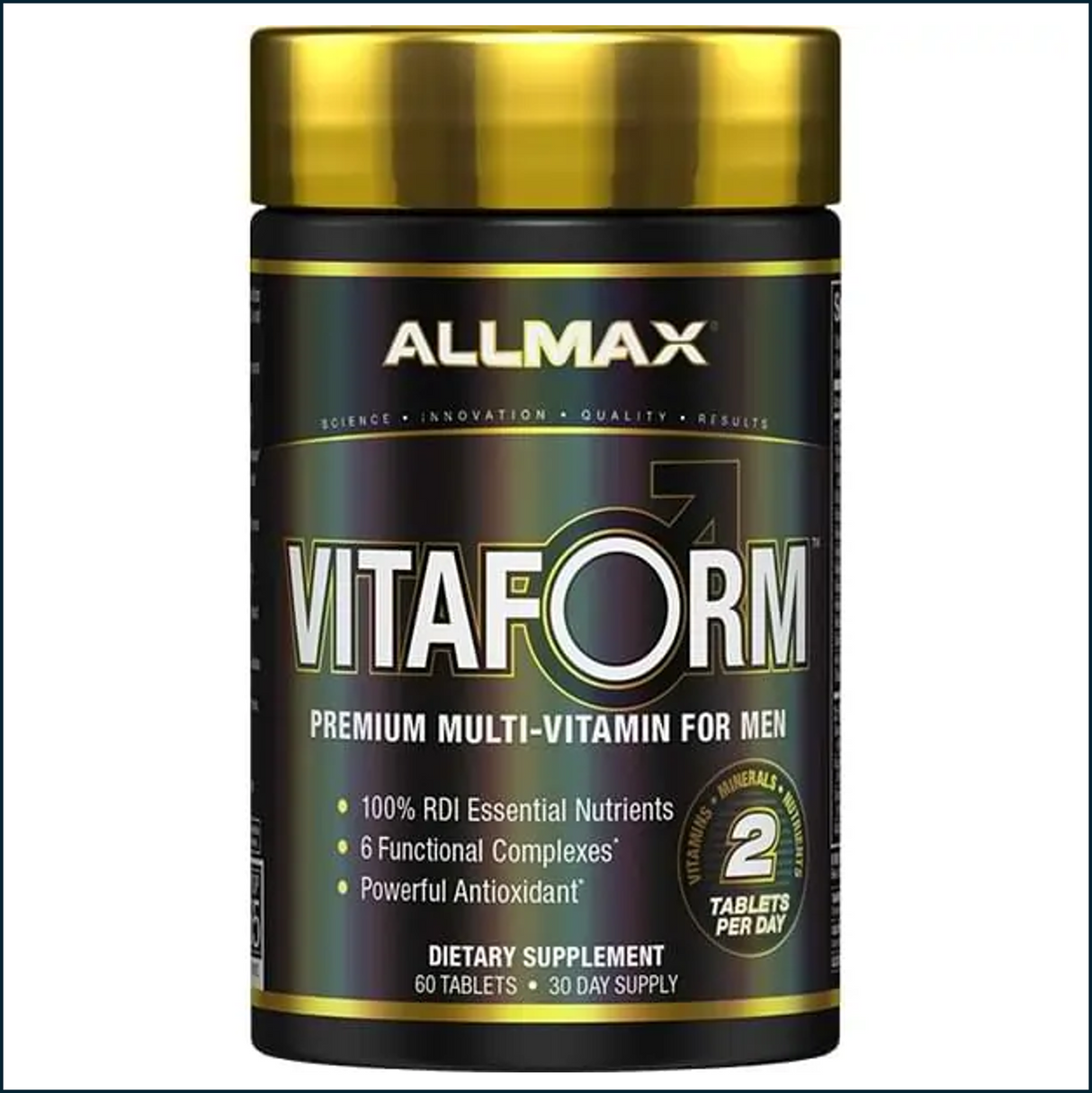 Allmax Vitaform Multi-Vitamin For Men, 60 Tablets-30 Day Supply