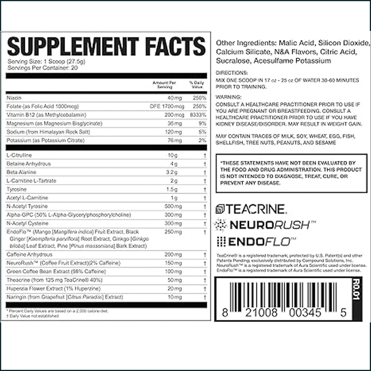 Magnum Limitless X16 Pre-WorkOut, 20 Servings Pre-Workout Magnum Nutraceuticals 