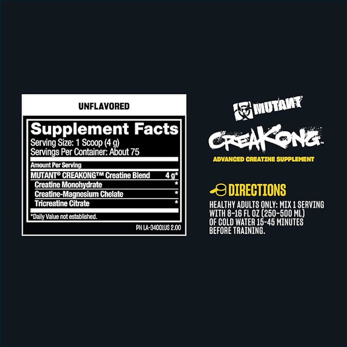 Mutant Creakong, 75 servings Creatine | Kre-Alkalyn Mutant 