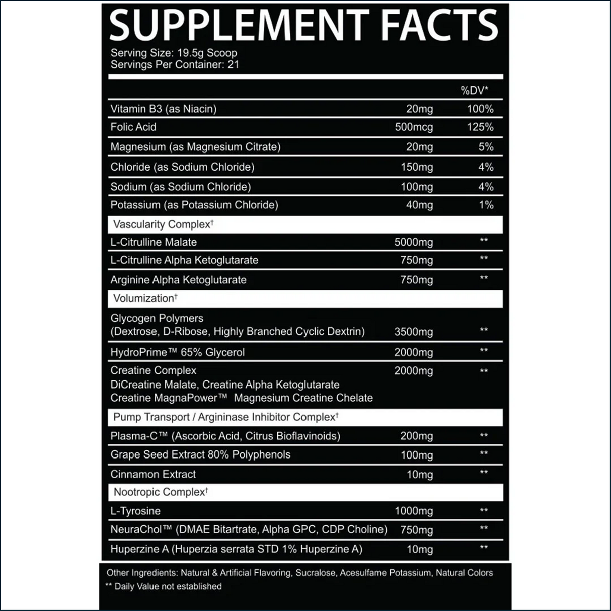 AfterDark Supps EPO+ Non-Stimulant Pre-Workout, 21 Servings