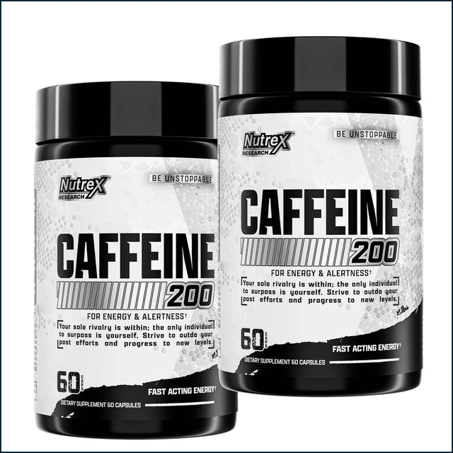 Nutrex Caffeine 200mg, 2 x 60 Caps Combo Deals - BOGO Nutrex Research 