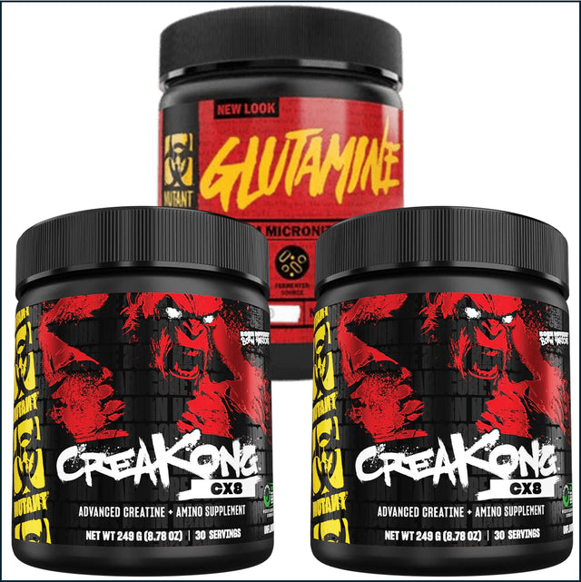 Mutant Creakong CX8 + Glutamine, 60 Servings Combo Deals - BOGO Mutant 