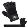 Long-Wrap Leather Lifting Gloves