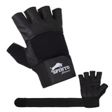 Long-Wrap Leather Lifting Gloves