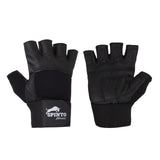 Long-Wrap Leather Lifting Gloves