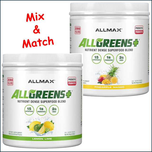 AllMax AllGreens+, 2 x 30 Servings Vitamins | Herbs Allmax Nutrition 