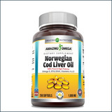 Amazing Nutrition Norwegian Cod Liver Oil, 250 SoftGels