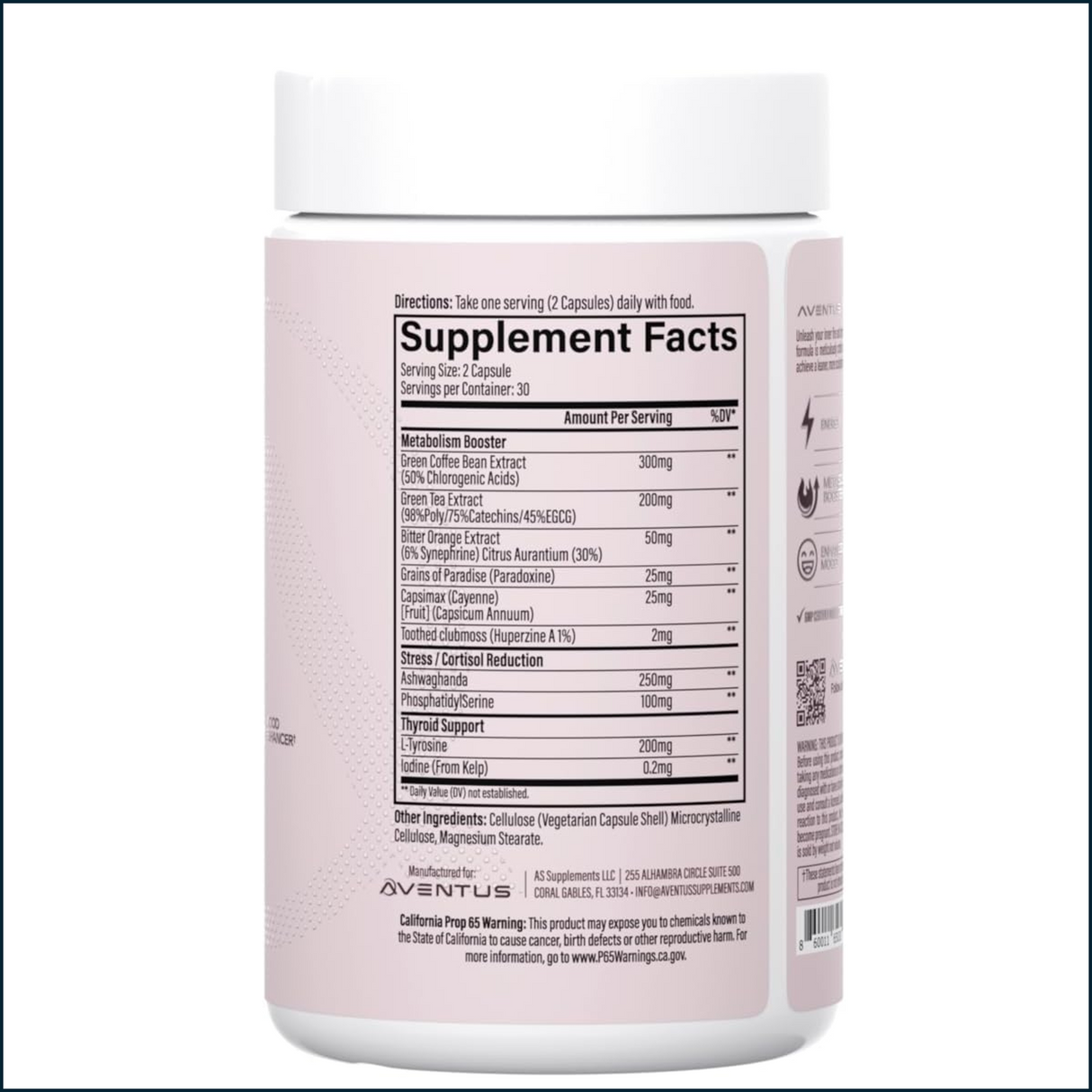 Aventus Premium Thermogenic Fat Burner, 60 Capsules
