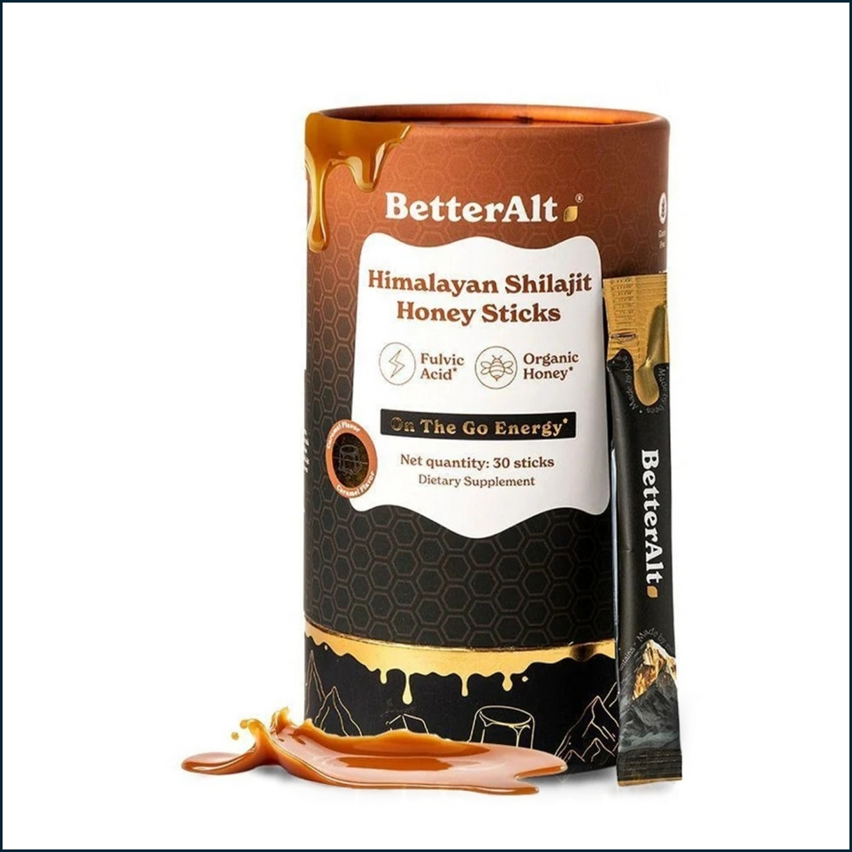 BetterAlt Himalayan Shiliajit Honey Sticks, 30 Sticks