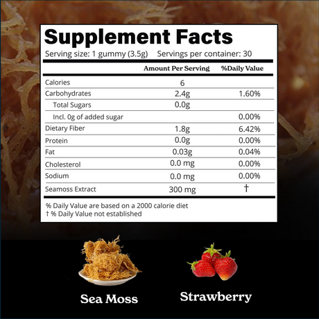 BetterAlt Irish Sea Moss Gummies, 30 Gummies