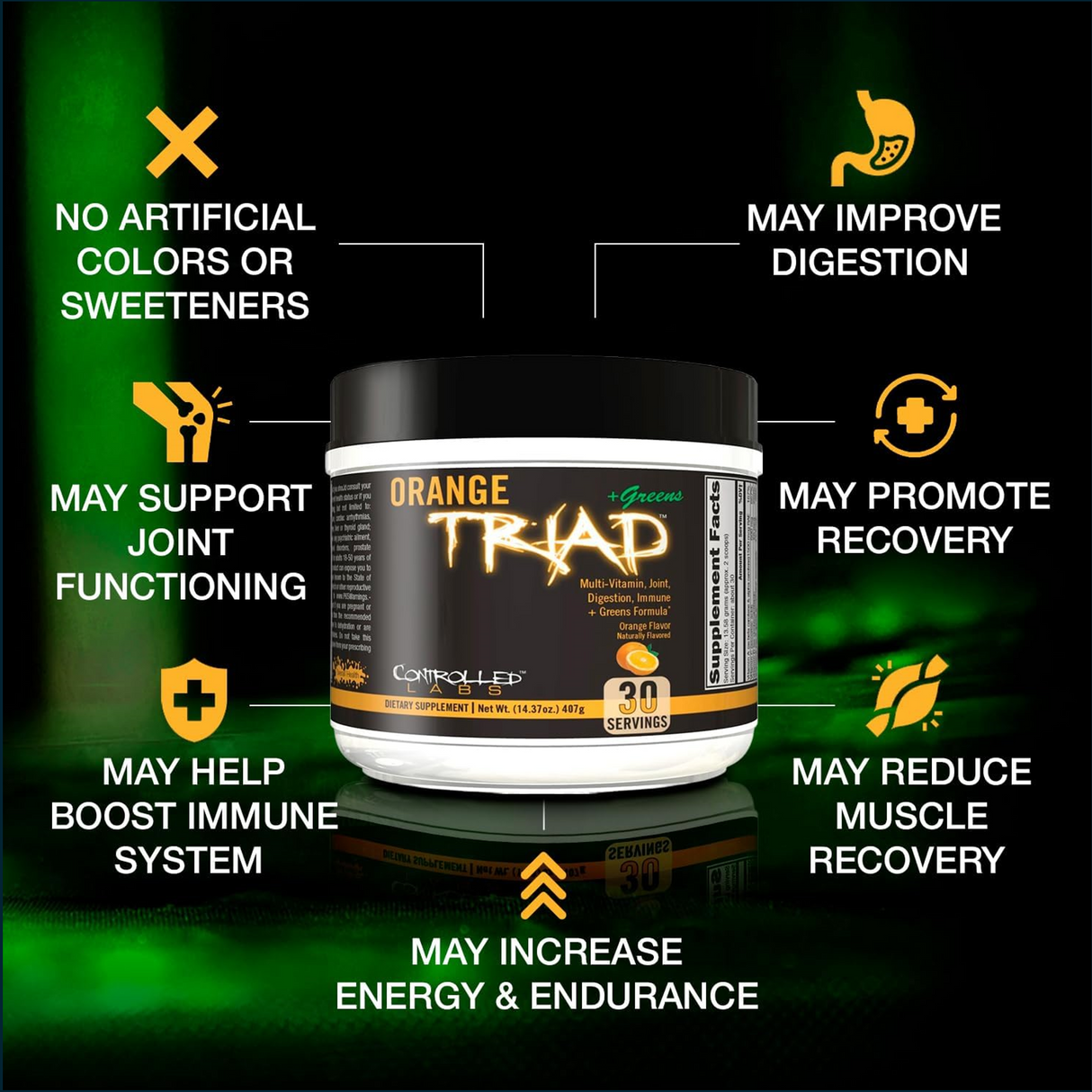Controlled Labs Orange Triad + Greens, 30 Servings