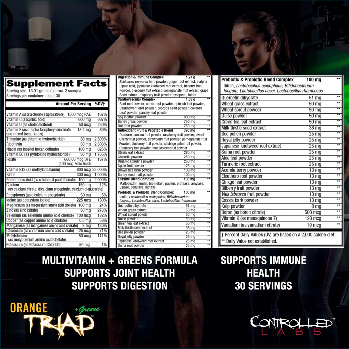Controlled Labs Orange Triad + Greens, 30 Servings