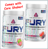 Core Nutritionals Fury, 2 x 20/40 Servings + Shaker