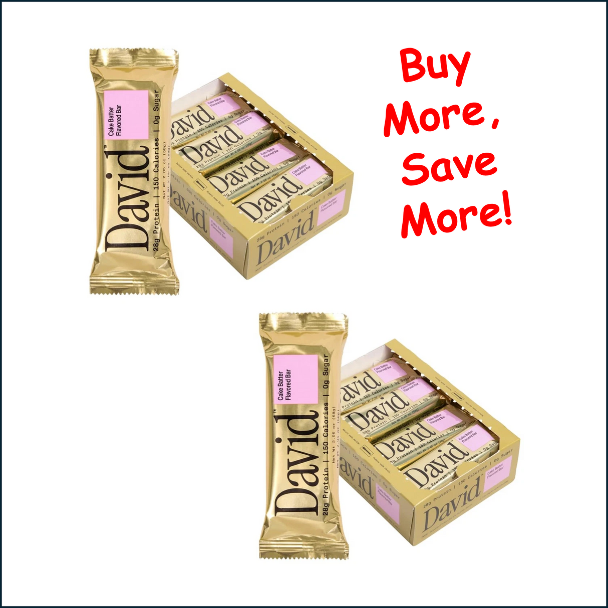David High Protein Bars, 2 x 12 Bars