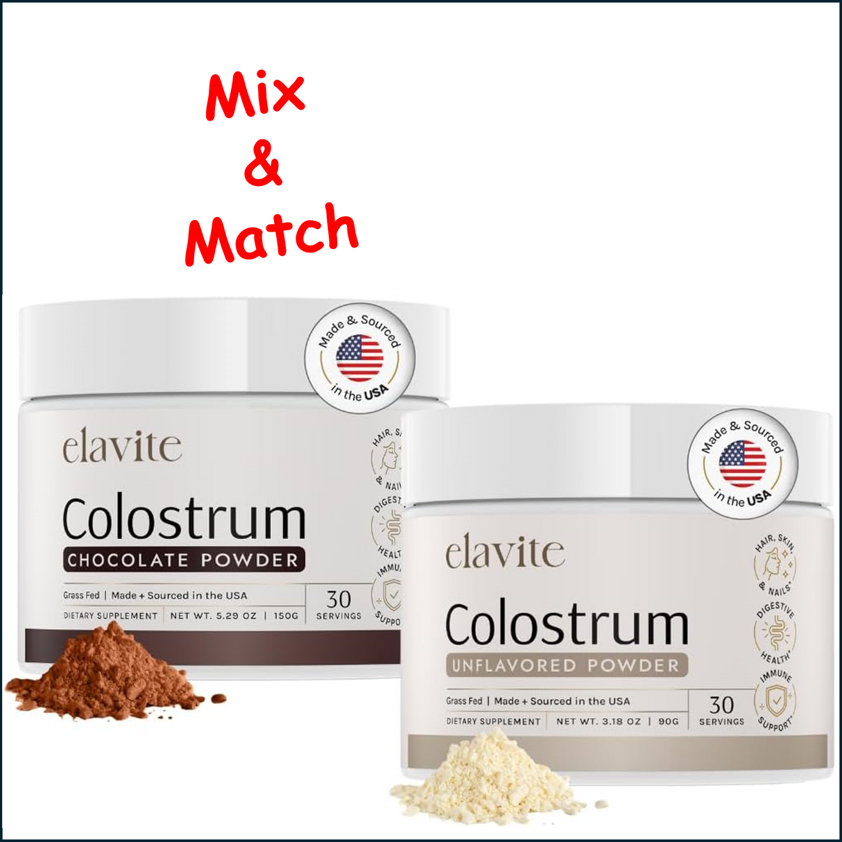 Elavite Colostrum Powder, 2 x 30 Servings