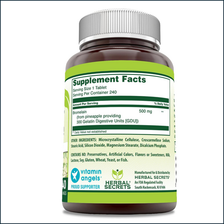 Herbal Secrets Bromelain, 240 Servings