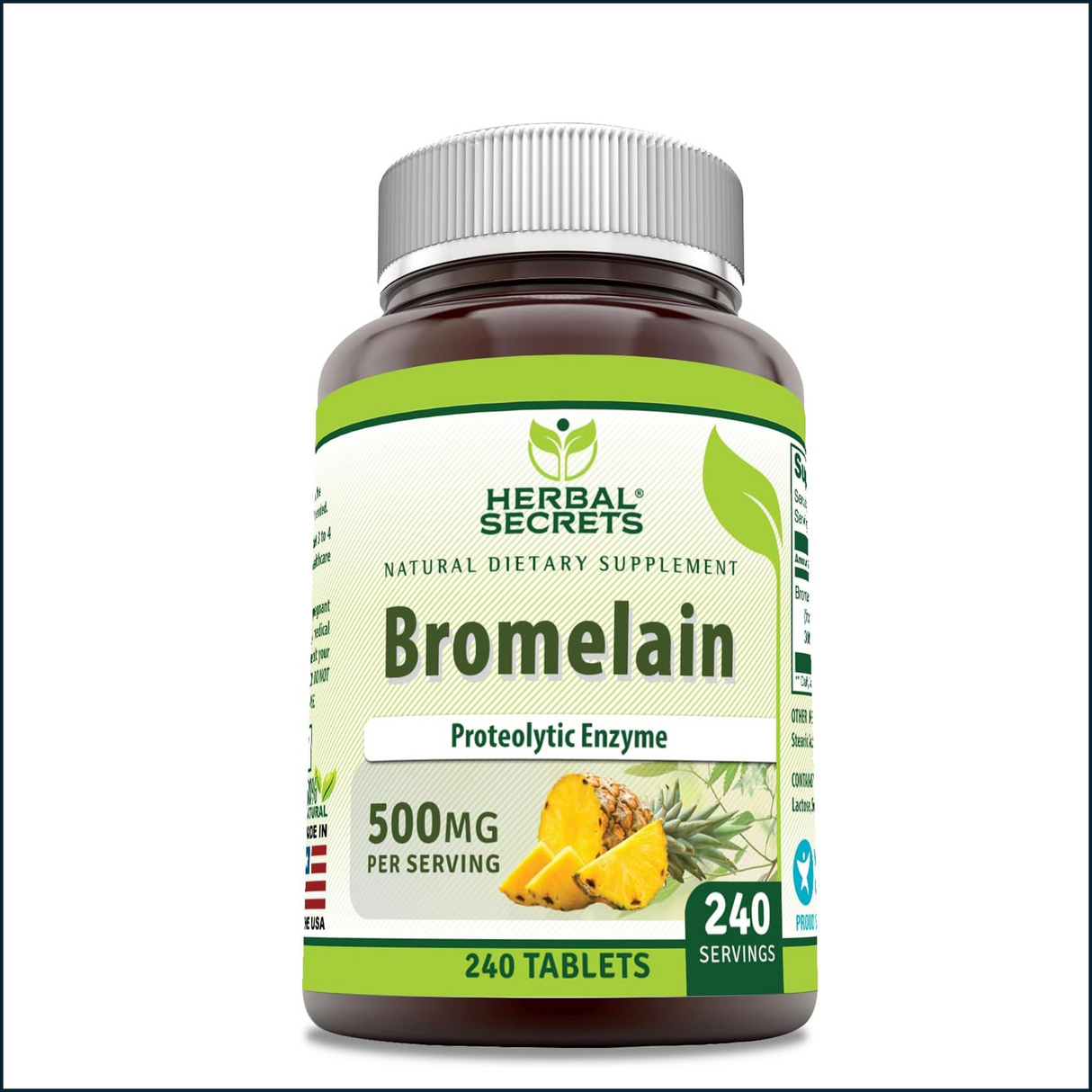 Herbal Secrets Bromelain, 240 Servings