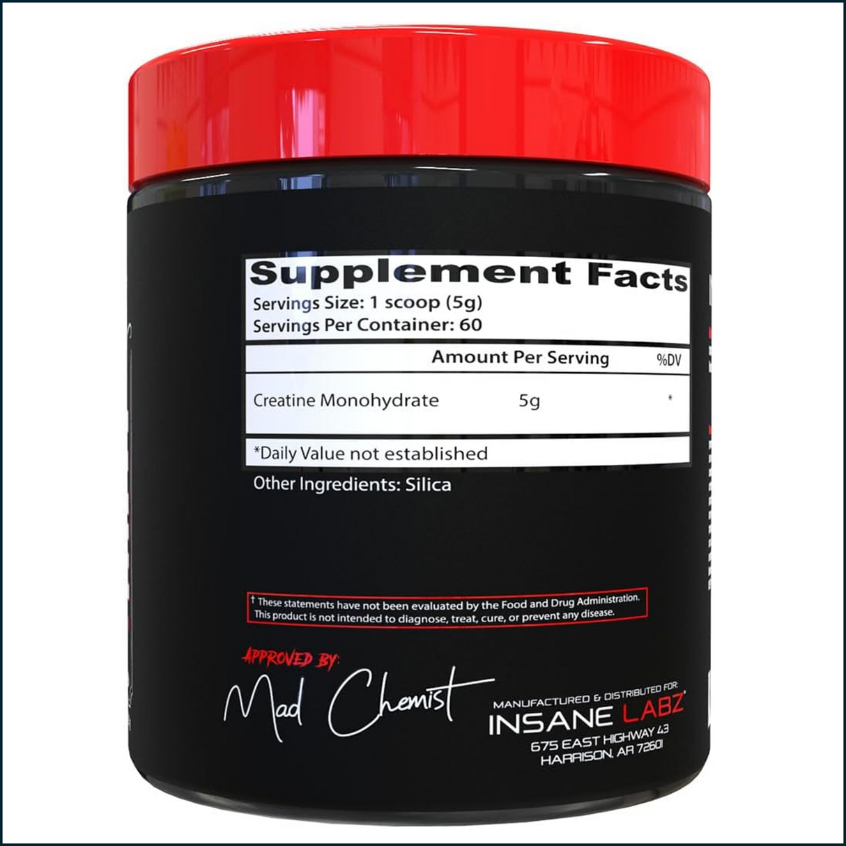 Insane Labz Creatine Monohydrate, 60 Servings