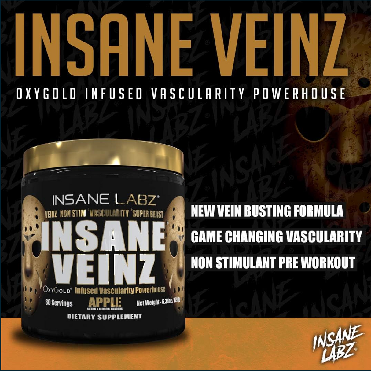 Insane Labz Insane Veinz Gold, 30 Servings