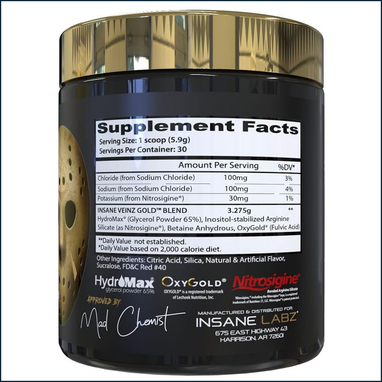 Insane Labz Insane Veinz Gold, 30 Servings