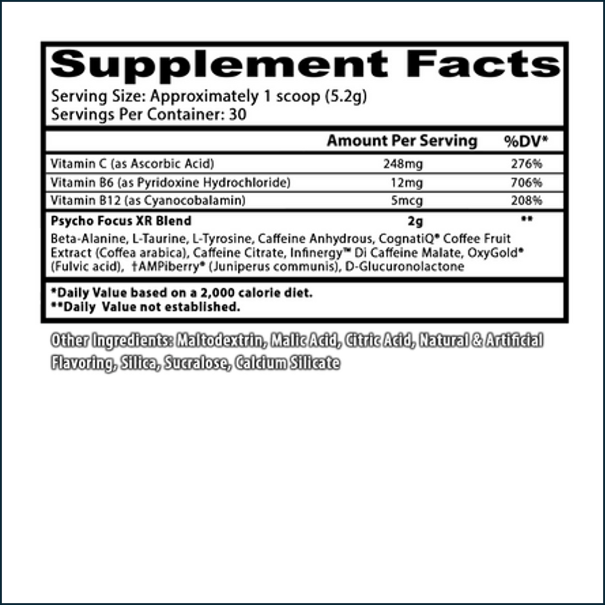 Insane Labz Psycho Focus XR, 30 Servings
