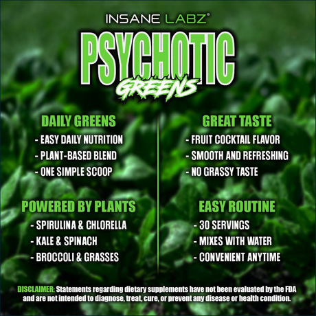 Insane Labz Psychotic Greens, 30 Servings