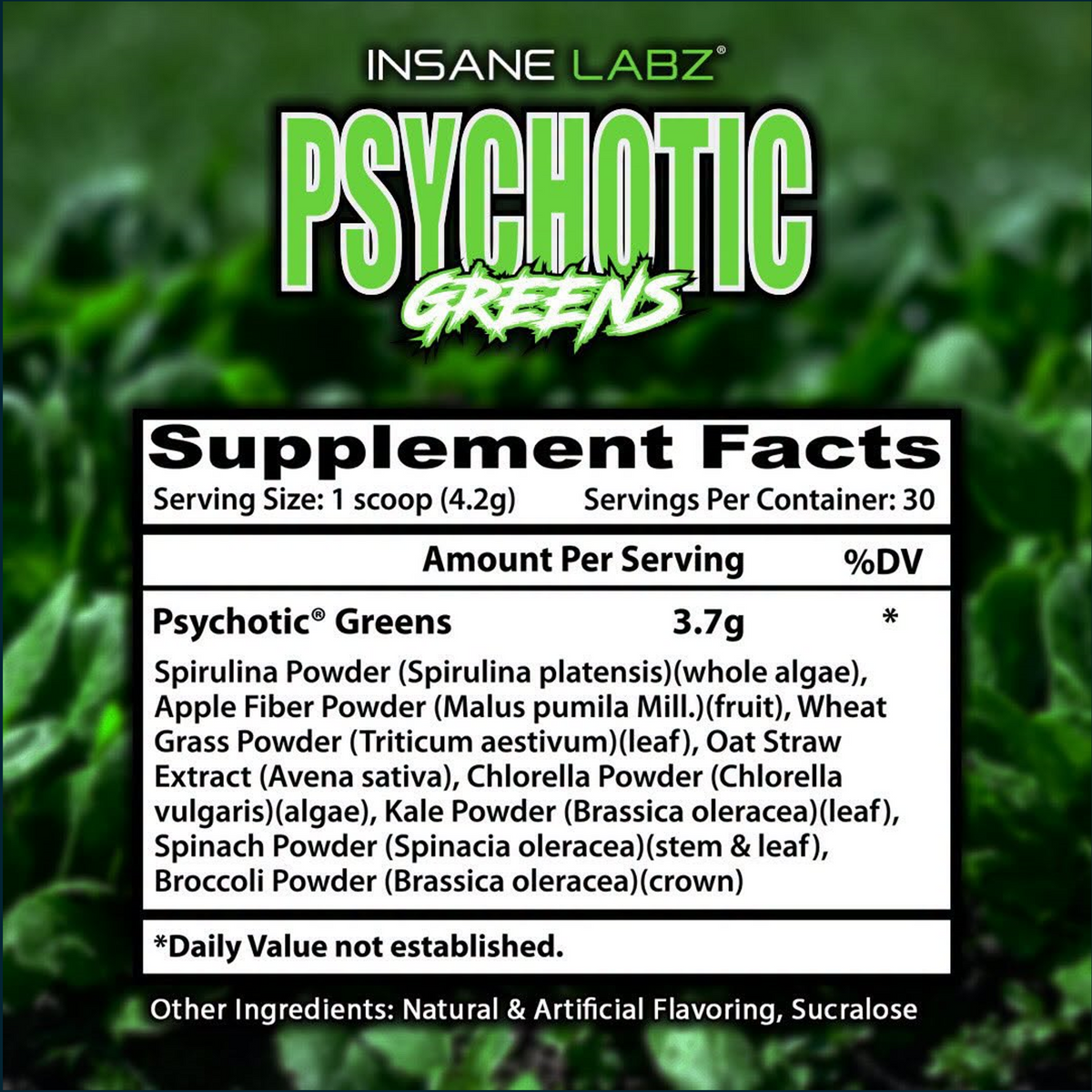 Insane Labz Psychotic Greens, 2 x 30 Servings