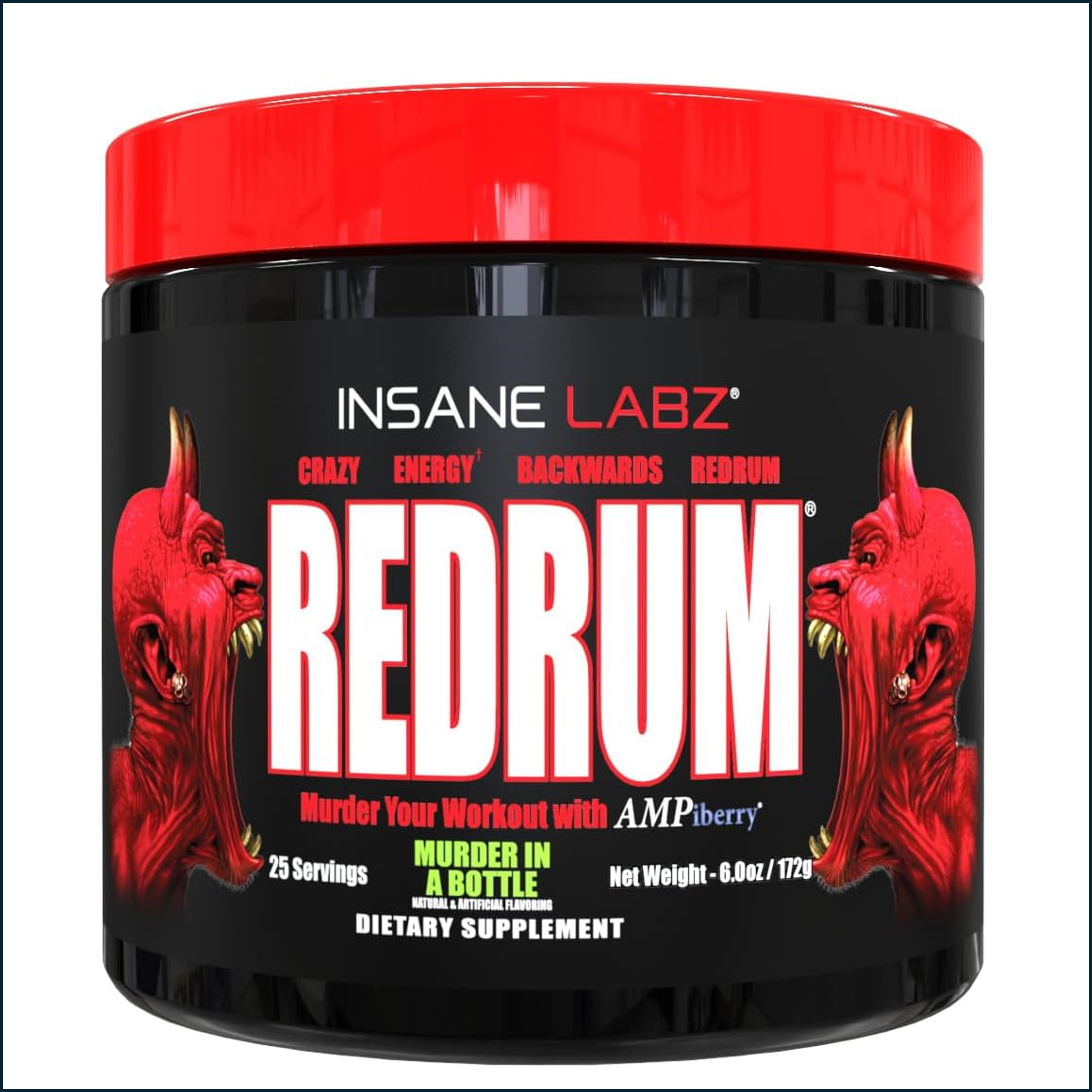 Insane Labz Redrum, 25 Servings | High-Stim Pre-Workout Energy