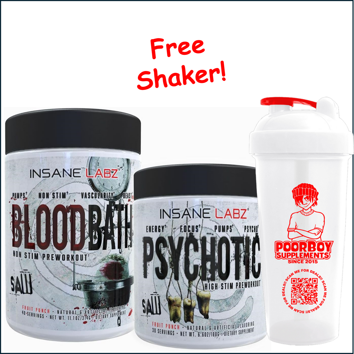 Insane Labz Psychotic Saw & BloodBath Pre-Workout, Mix & Match