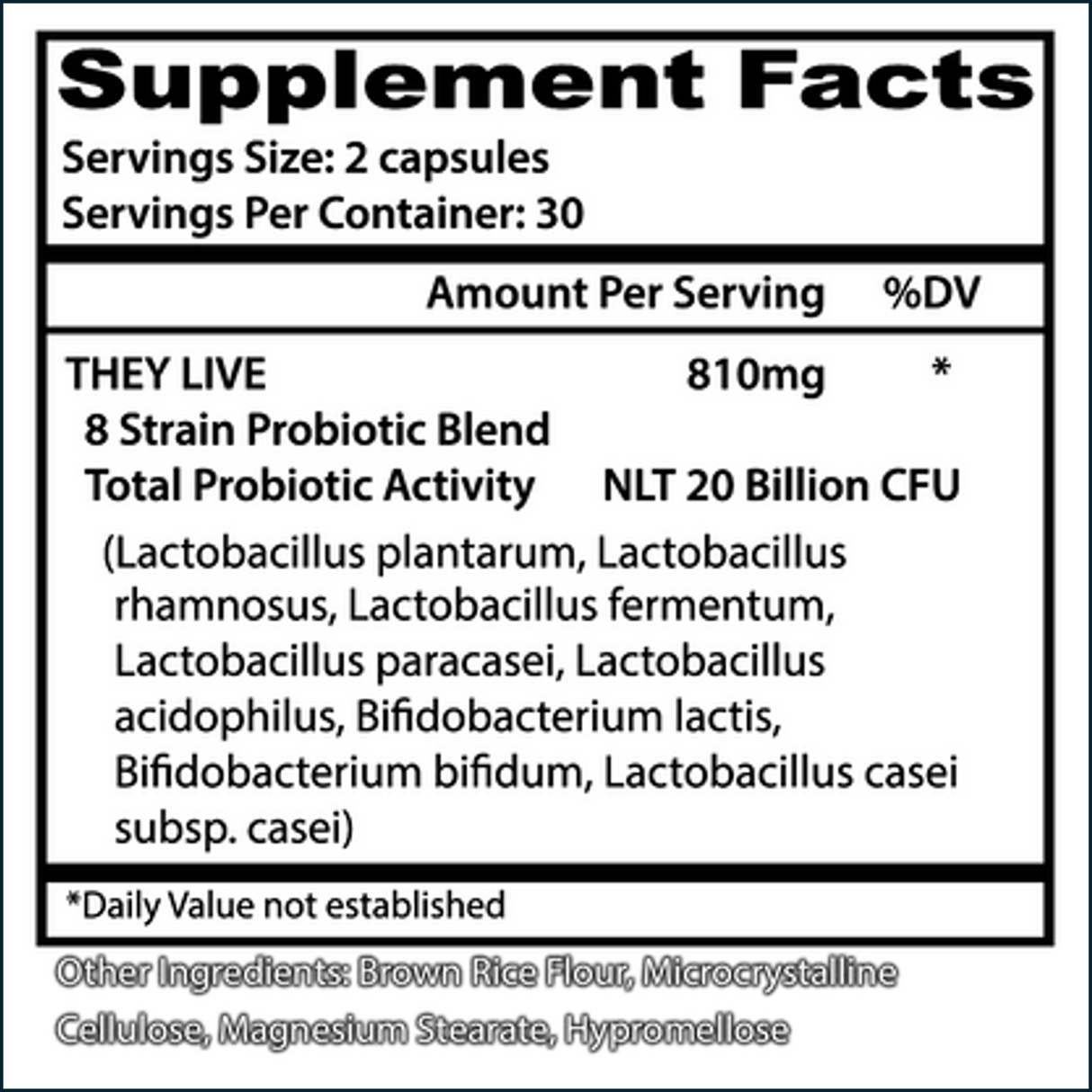 Insane Labz They Live Probiotic, 60 Capsules