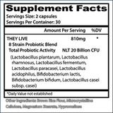 Insane Labz They Live Probiotic, 60 Capsules
