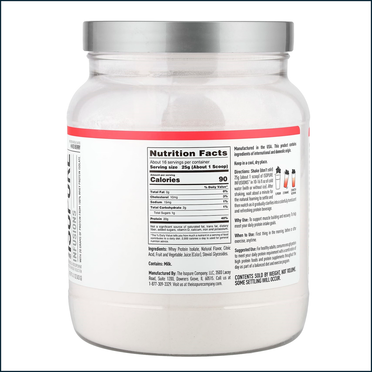 Isopure Infusions Protein Powder, 16 Servings