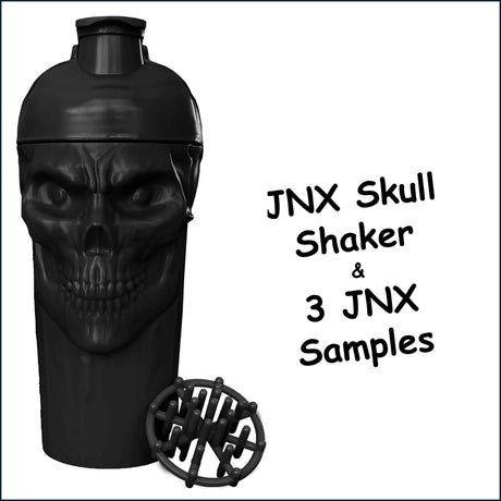 JNX Sports Skull Shaker, 24oz + 3 JNX Sports Samples Shirts | Shakers | Bags JNX Sports 
