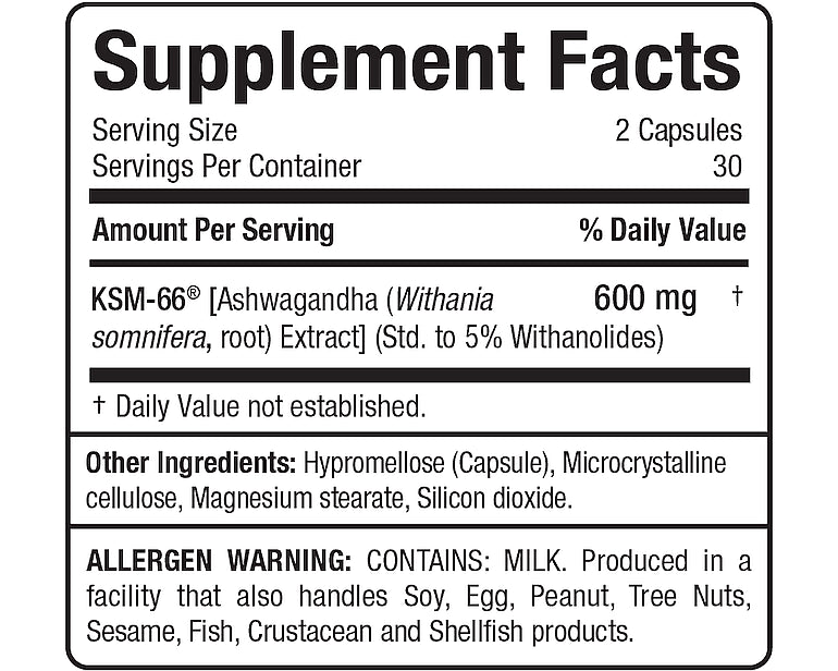 Allmax KSM-66, 60 Veggie Caps