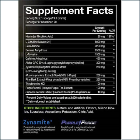 'Merica Labz Z-Bomb Pre-Workout, 20 Servings Pre-Workout 'Merica Labz 