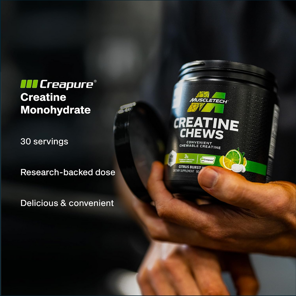 MuscleTech Creatine Chews, 90 Chewable Tablets