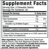 MuscleTech Creatine Chews, 90 Chewable Tablets