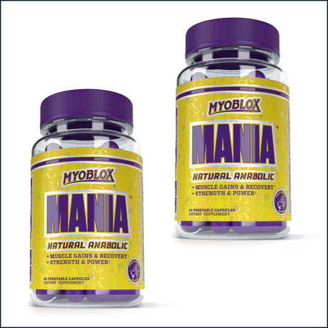 MyoBlox Mania Natural Anabolic, 2 x 90 Capsules Testosterone Boosters MyoBlox 