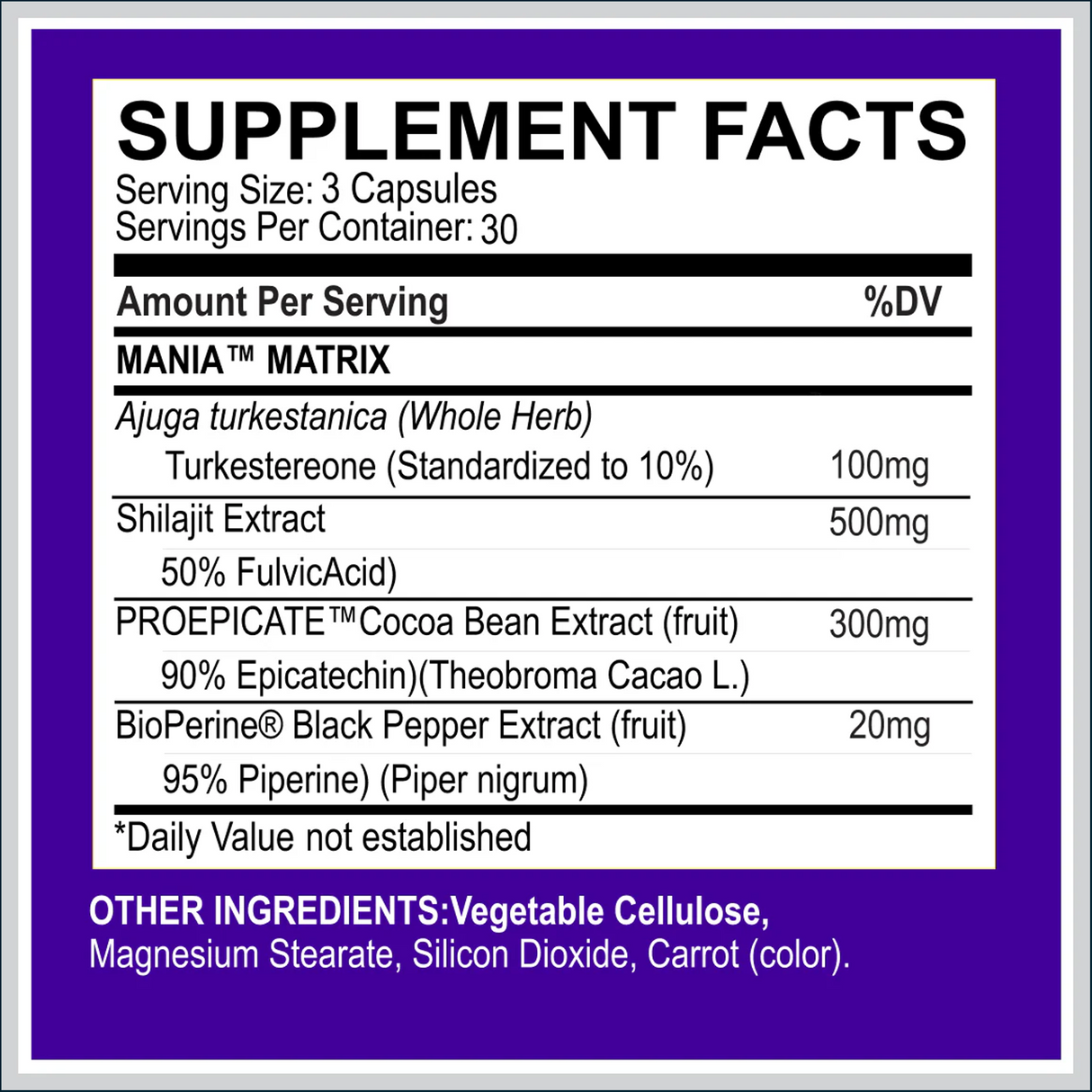 MyoBlox Mania Test Booster, 90 Capsules