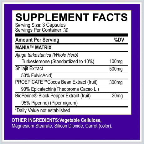 MyoBlox Mania Natural Anabolic, 2 x 90 Capsules Testosterone Boosters MyoBlox 