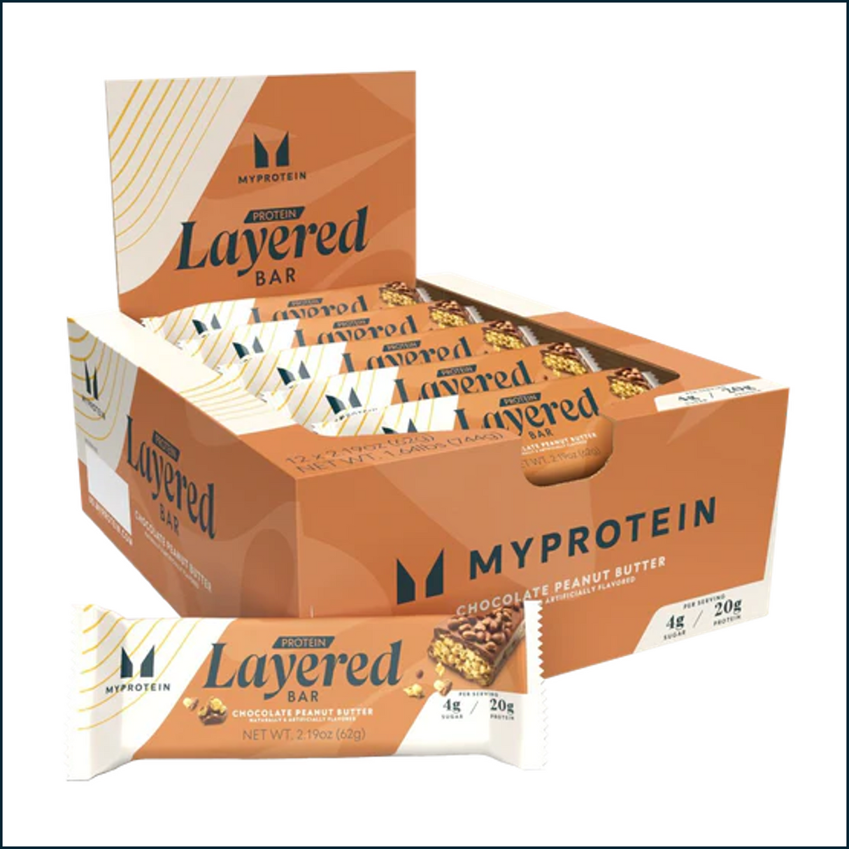 MyProtein Layered Protein Bar, Box of 12