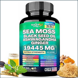 NutraFemi NaturalRX Sea Moss Black Seed Oil, 60 Veggie Capsules