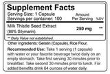 NutraKey Milk Thistle 250mg, 100 Capsules Vitamins | Herbs NutraKey Health 
