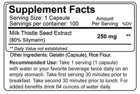 NutraKey Milk Thistle, 100 Capsules