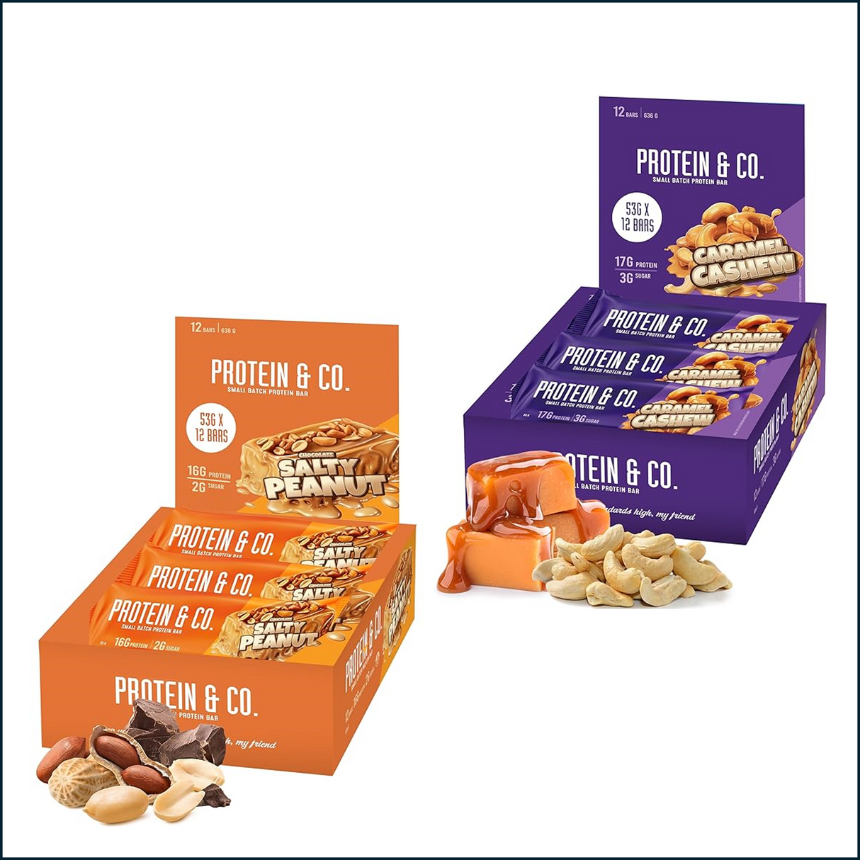 Nutraphase Protein & Co Protein Bar, 2 Boxes of 12 (Mix & Match)