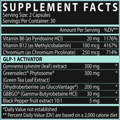 Nutrex Burn30 GLP1+ Control, 2 x 60 Capsules Weight Loss Nutrex Research 